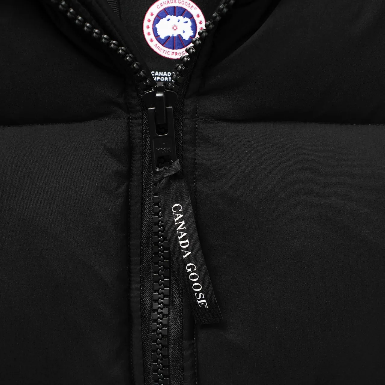 P940 CANADA GOOSE丨Canada Goose 2801 armband mid-length hooded down jacket Color: Black Size: XS-XXL